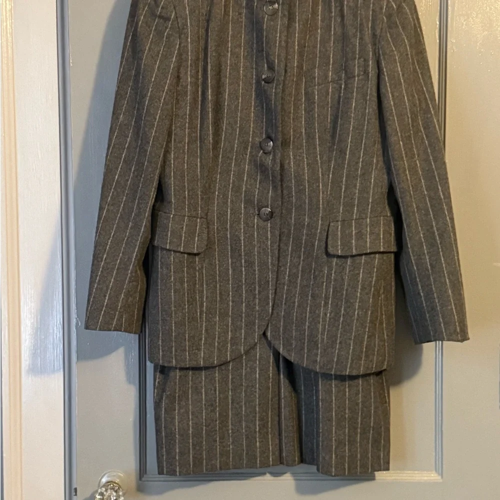 Dior Gray Pinstripe Blazer with Tailored Cut